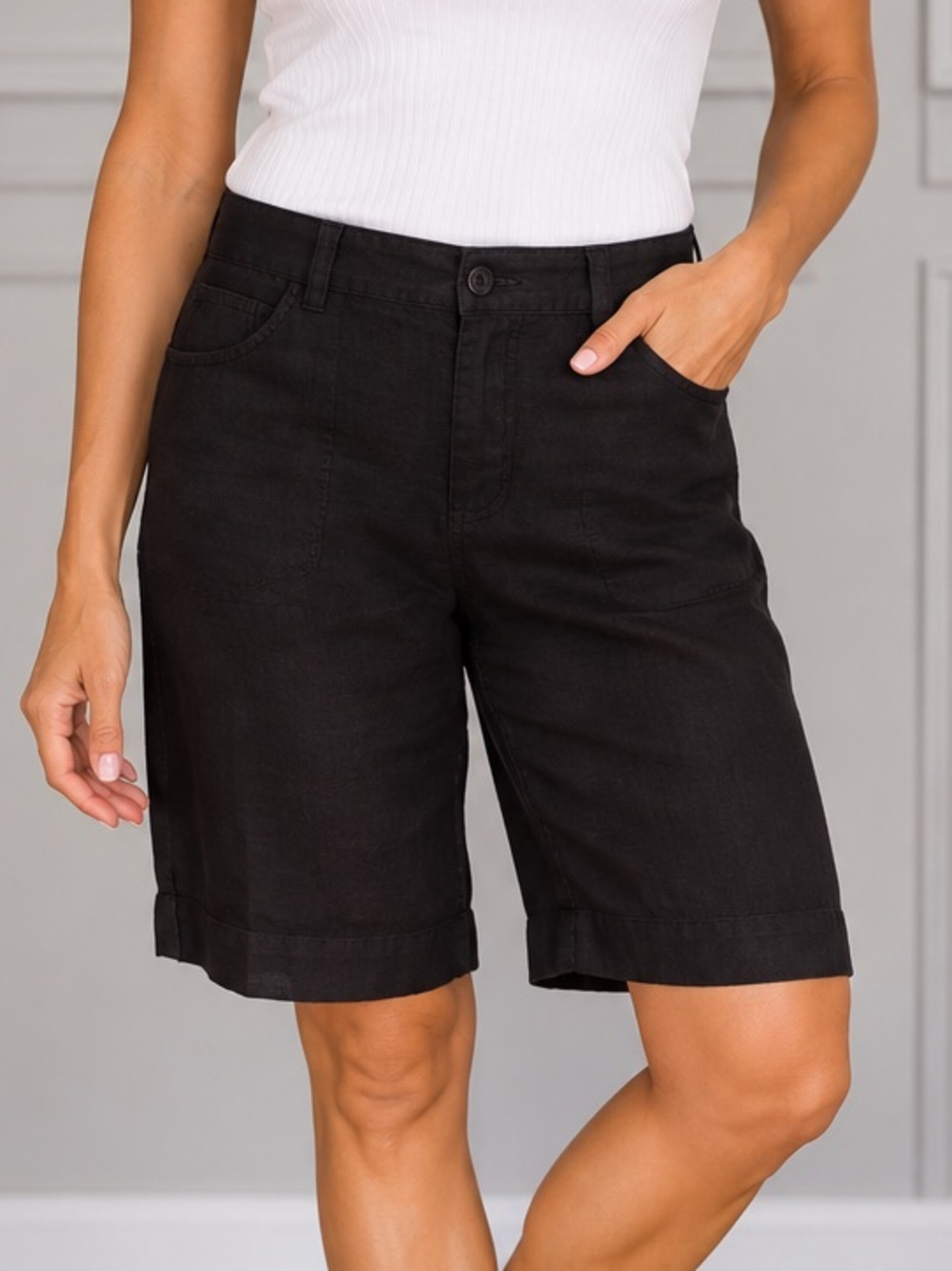 Eileen Fisher Linen‎ Blend Shorts nwot